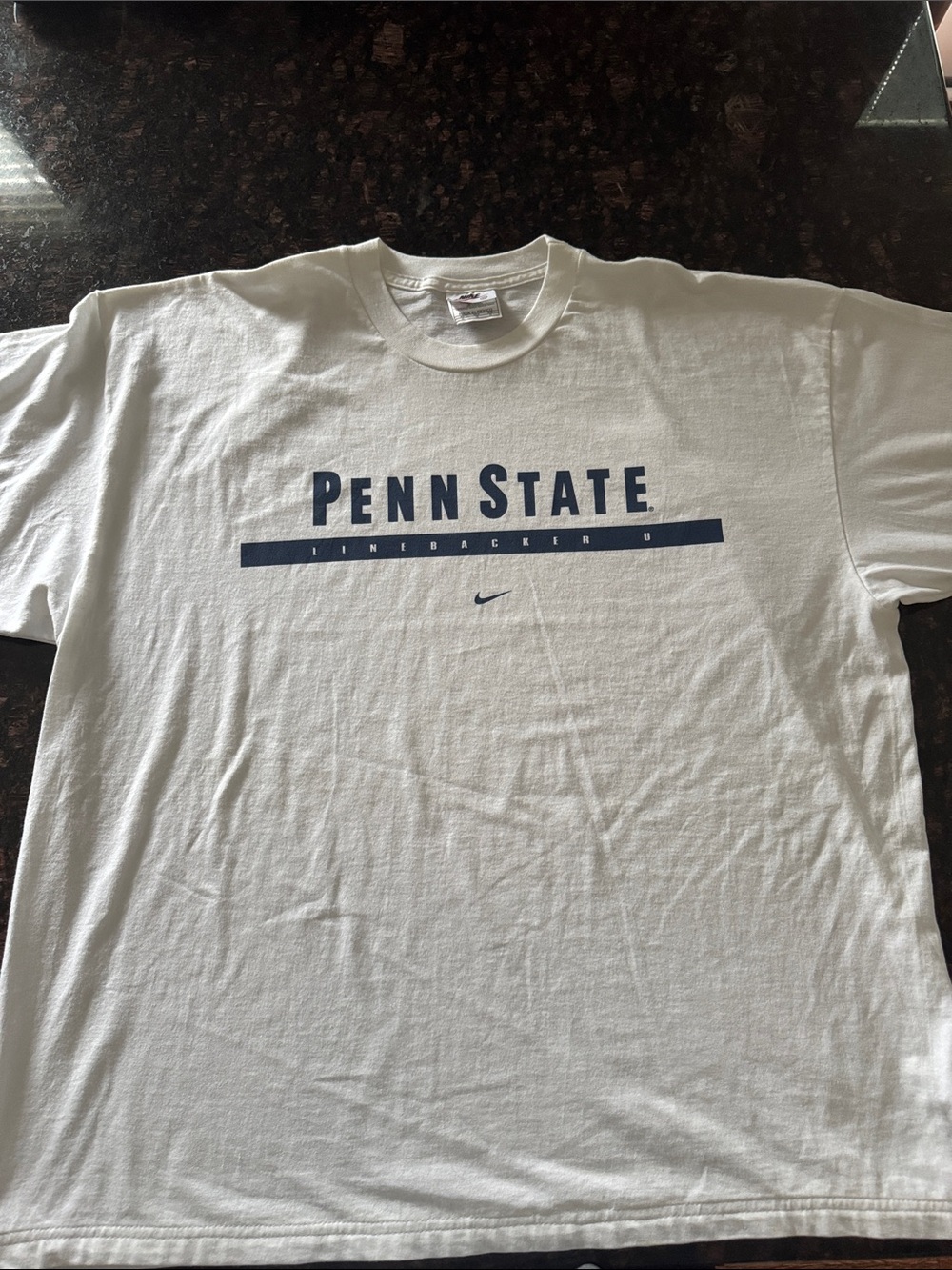 Nike White Penn State Tee Linebacker U. New without tags. Size XL